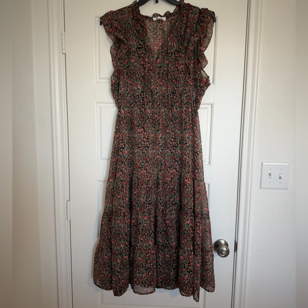 BB Dakota Multicolor Floral Midi Dress